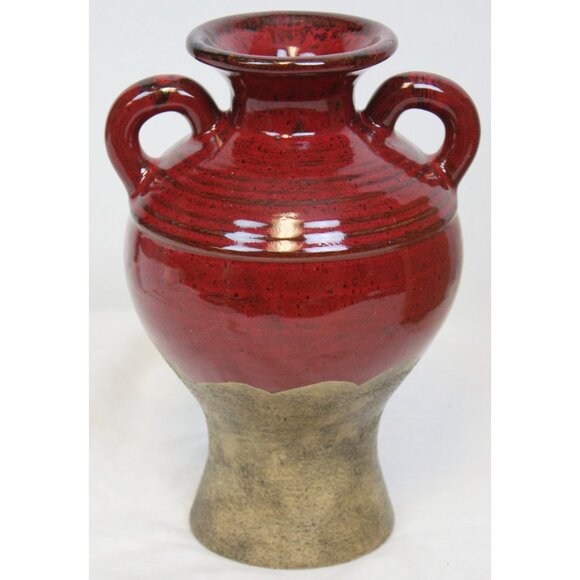 NEW Southern Living Olive trio Jar Red Vessel #41005 Brown Base Decorative - Picture 2 of 9